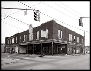 Building shorty before demolition for bridge replacement project